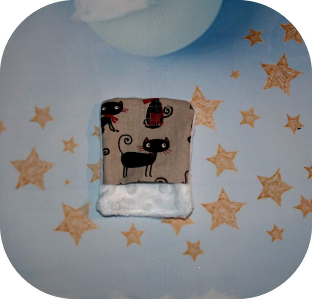 Débarbouillette chat noir