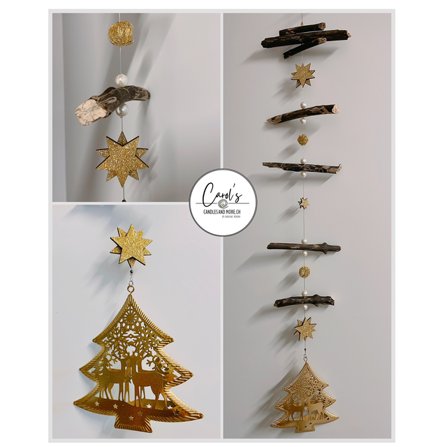 Girlanden Dekor - Weihnachtsbaum gold
