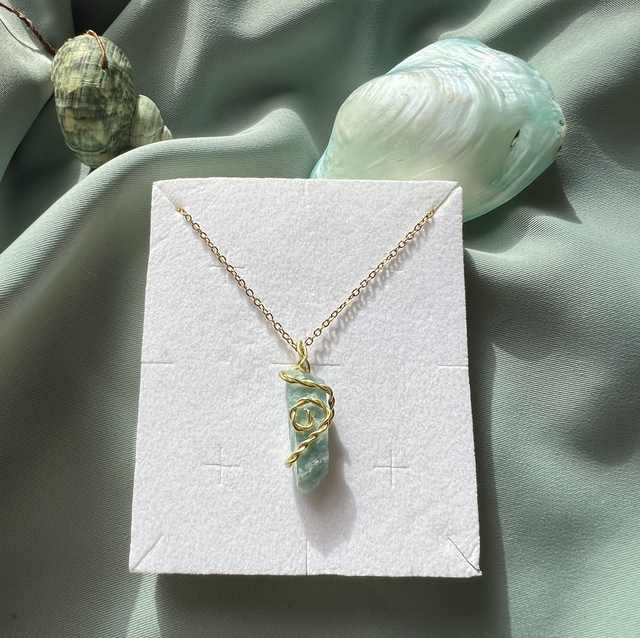 Collana in amazzonite grezza , prov : Russia 🇷🇺 , acciaio inox 