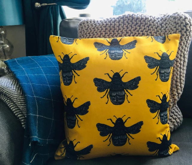 Bee Happy Cushion Complete with Inner Pad