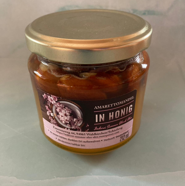 Amarettomandeln in Honig 212ml