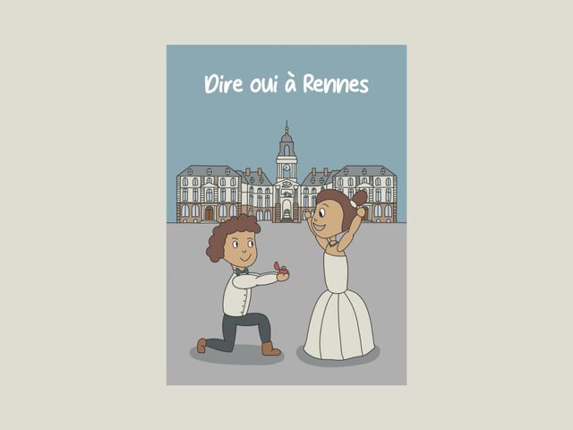 Magnet &quot; Dire oui à Rennes &quot; 