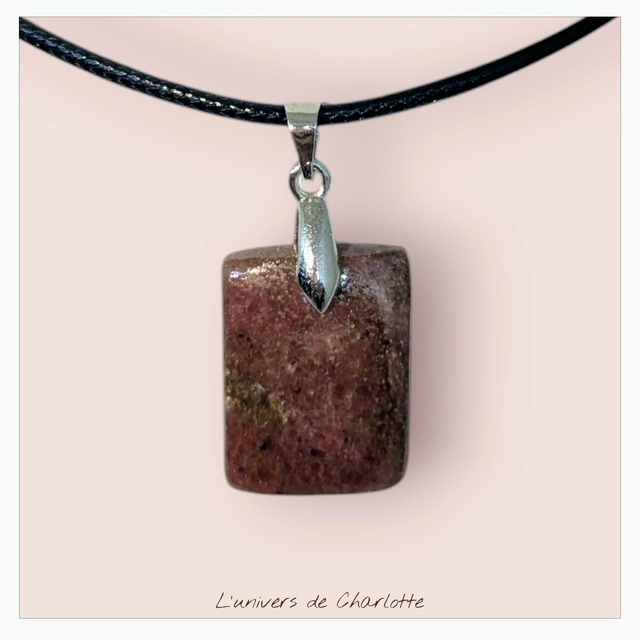 Pendentif &quot;Rhodonite&quot; RH-001