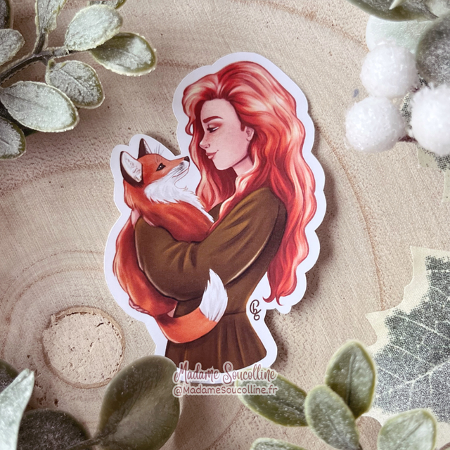 Fox et rouquine - Sticker