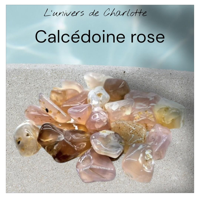 Pierre roulée "Calcédoine rose"