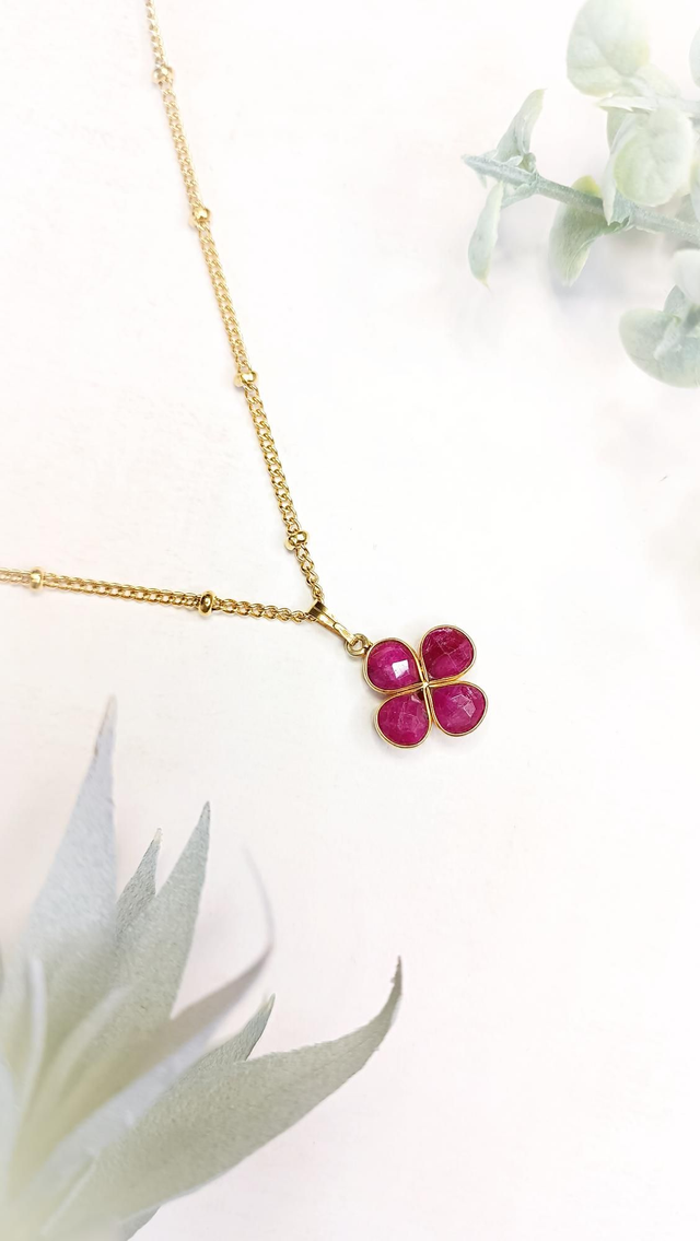 Collier TILAH - Rubis brut