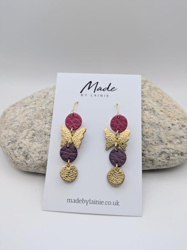 Delicate Butterfly Drop Earrings (1)