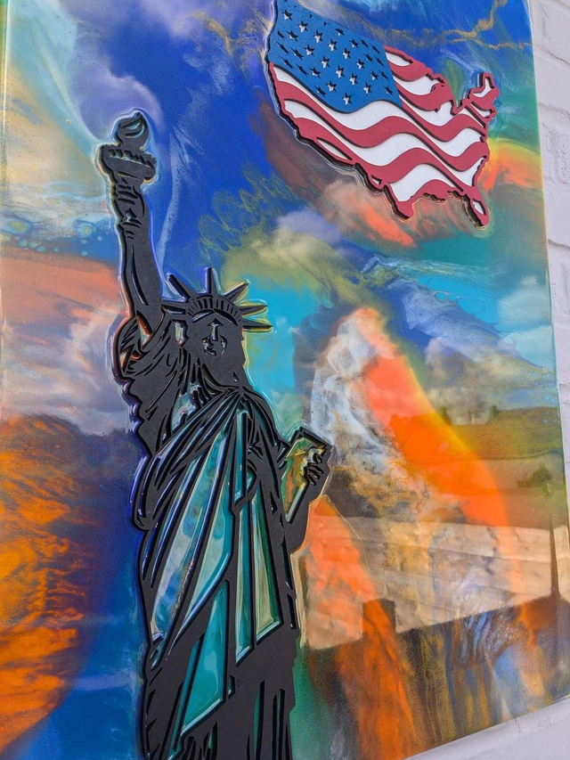 Tableau Décoratif Epoxy "Statue de la Liberté"
