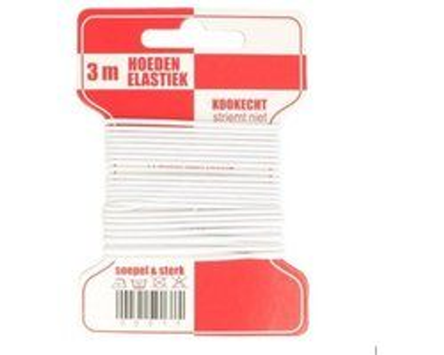 500111 Hoedenelastiek wit