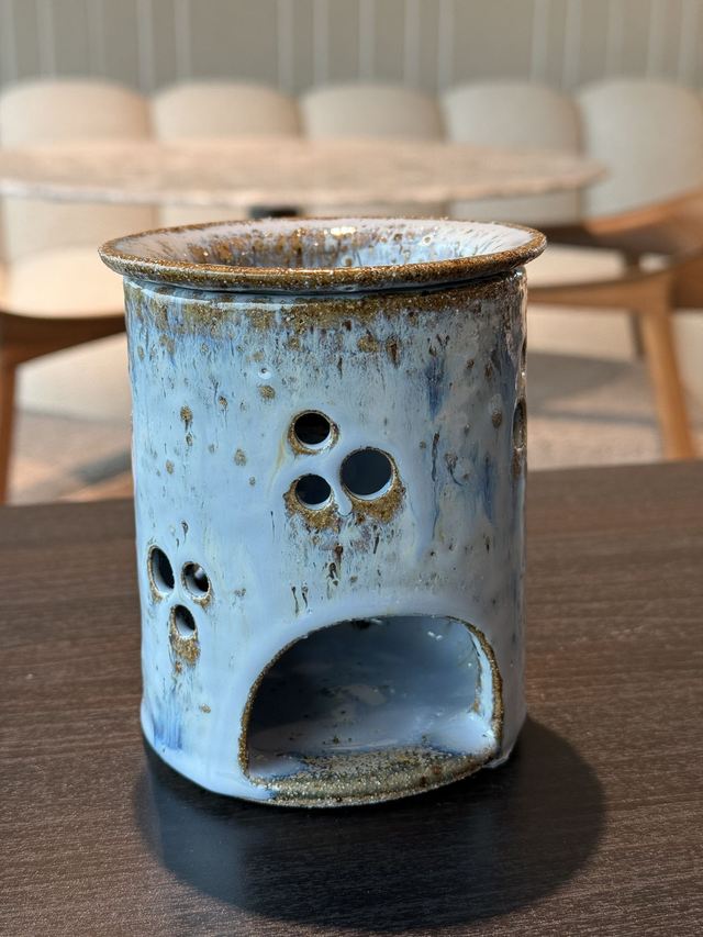 Handmade Ceramic Oil Burner Baby Blue