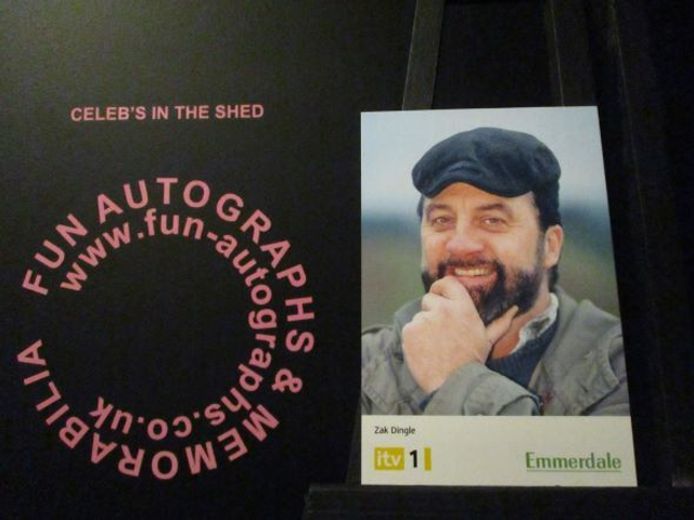 Steve Halliwell (Zak Dingle) Original Emmerdale Yellow &amp; White Itv1 Logo Cast Card