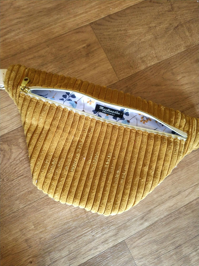 Sac banane velours 