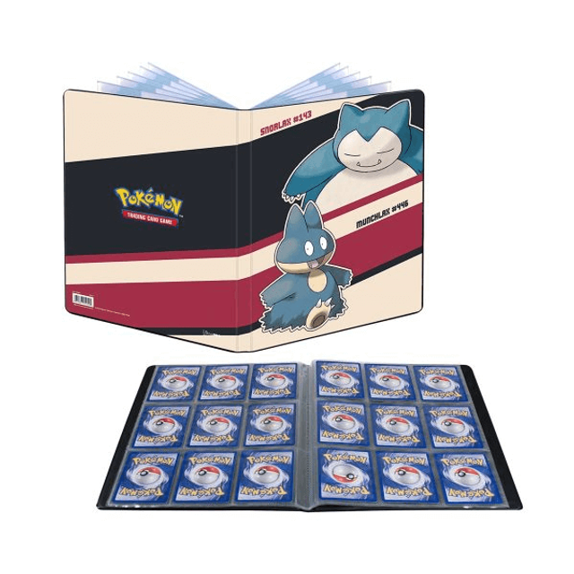 Portafolio para cartas Pokémon Snorlax y Munchlax de 9 bolsillos