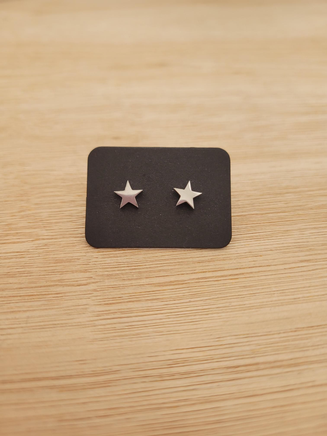 Stainless steel star stud earrings - SL-001