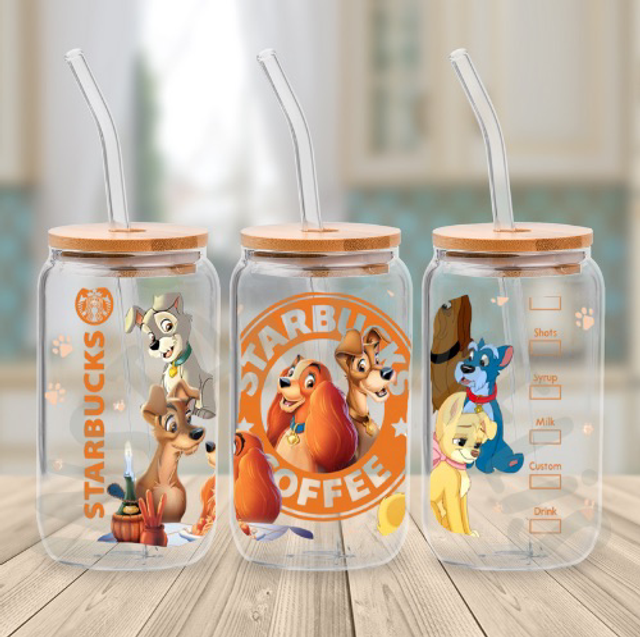 Canette en verre - STARBUCKS - La Belle et le Clochard