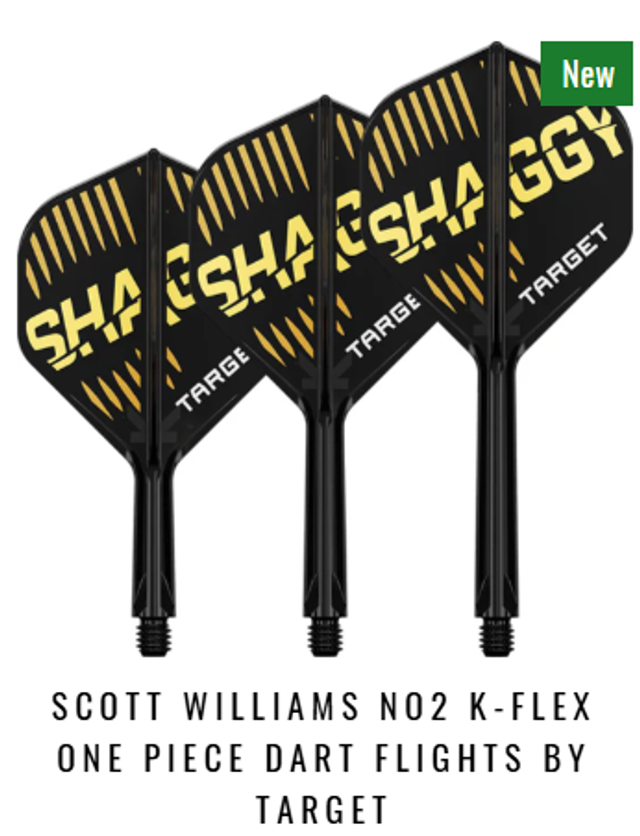 Scott Williams No2 K-Flex One Piece Dart Flights by Target