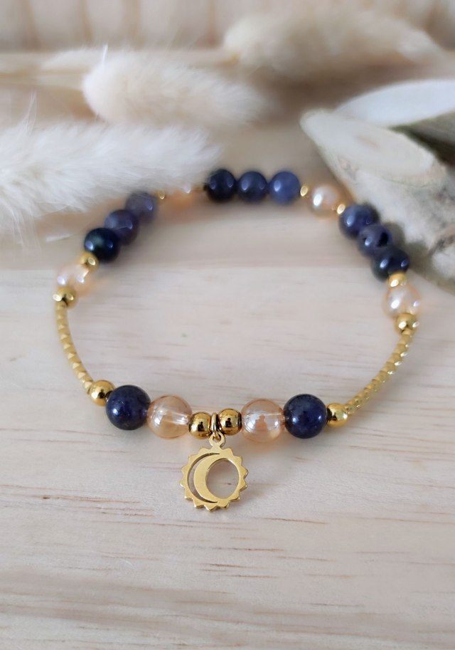 Bracelet "Élévation spirituelle" Cordiérite