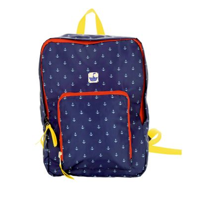 Die Spiegelburg Rucksack zum Entfalten Blau mit Anker