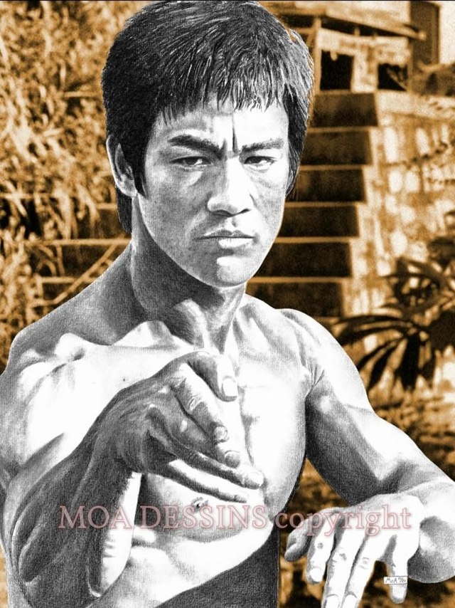 Bruce Lee tof sépia