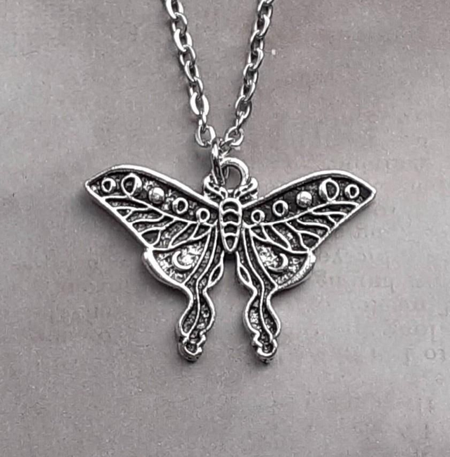 Luna Moth Moon Phase Necklace 