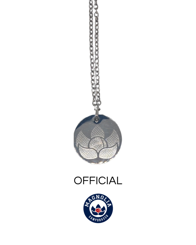 Collana in acciaio con Simbolo Magnolia Basket