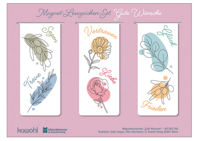 Gute Wünsche - Magnet-Lesezeichen-Set (3 Lesezeichen)