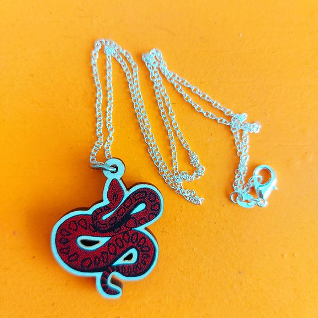 Red Snake Necklace