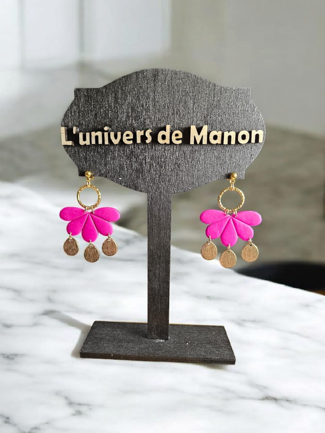 Boucle d&#039;oreille en argile polymère 
