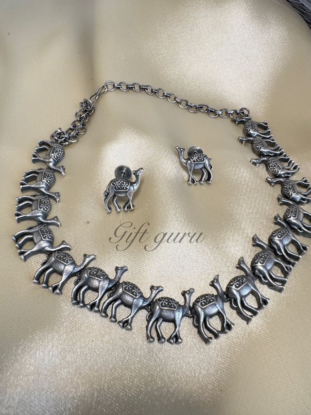 Oxidised Camel Necklace Set – Unique &amp; Timeless 