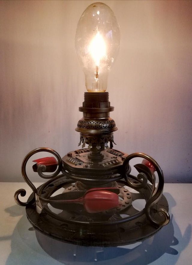 "Il était une fois..." , lampe d'ambiance esprit mécanique déco à poser, esprit steampunk, Artisanat Français