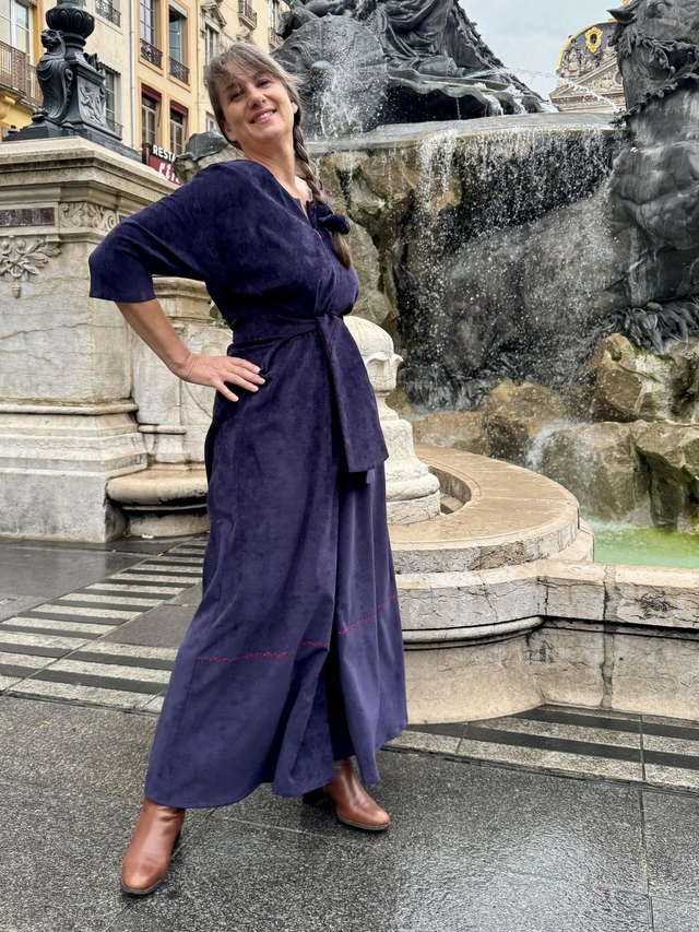  Combi KDO velours bleu marine