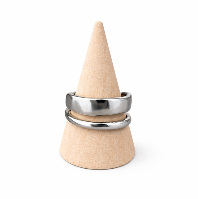 Anillo acero plateado 