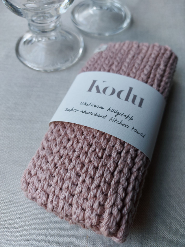 Hästiimav köögilapp - Roosa karamell