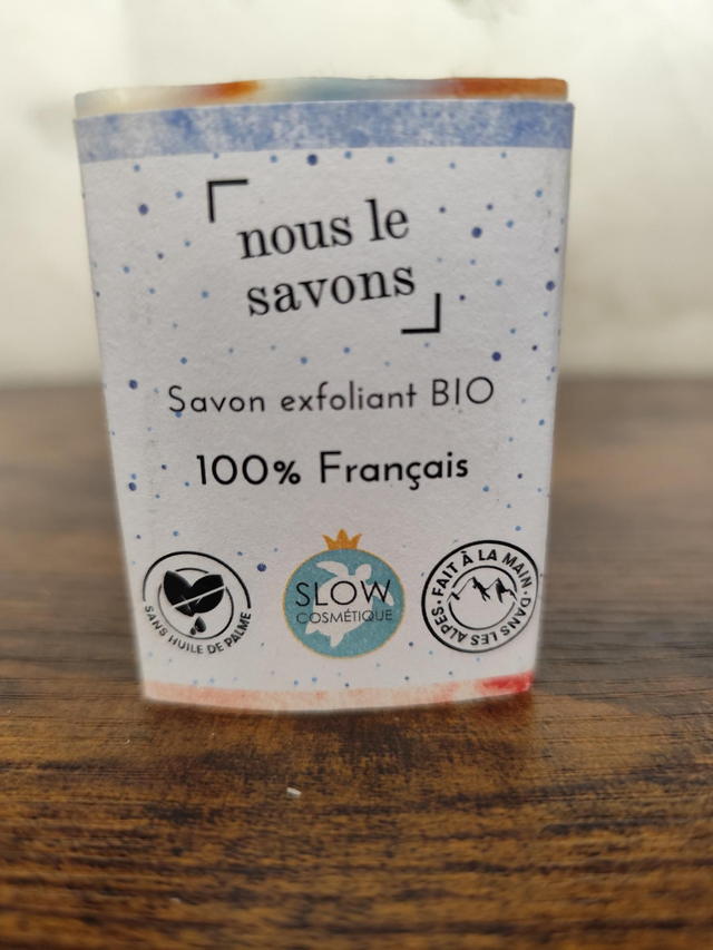 Savon exfoliant BIO 100% Français