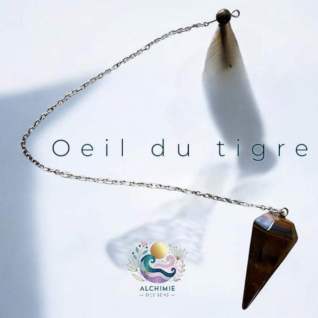 Pendule conique Oeil de Tigre 3.5 cm