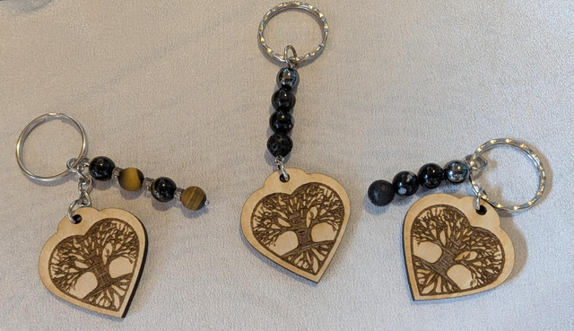 Porte clé homme (coeur gravure laser)différents modèles...