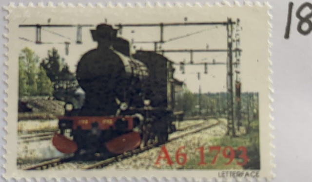Brevfrimärke 18        -      A6 1793