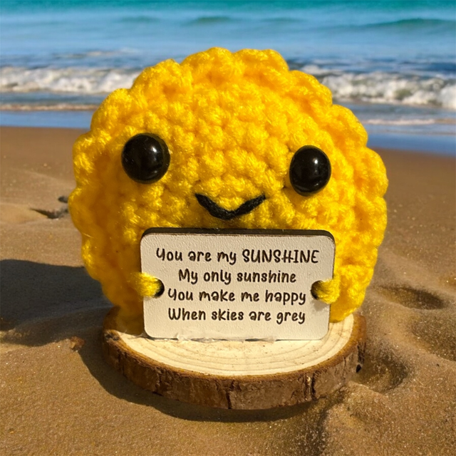 Crocheted positive pal (sunshine)