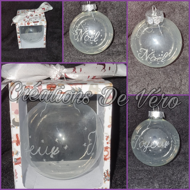 Boule de noël en verre