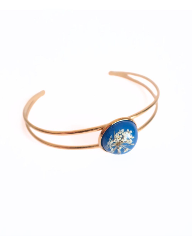 Bracelet fleuri Promesse (bleu) | BR18 | Ombelles