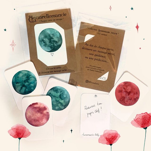 Aquarellomancies : des cartes oracles peintes à la main !