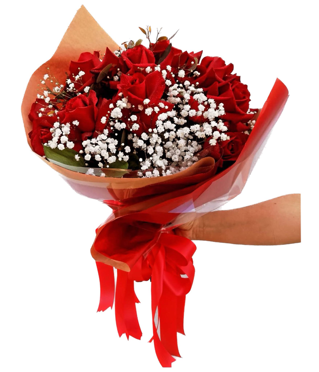 Bouquet di 11 Rose Rosse Tondo
