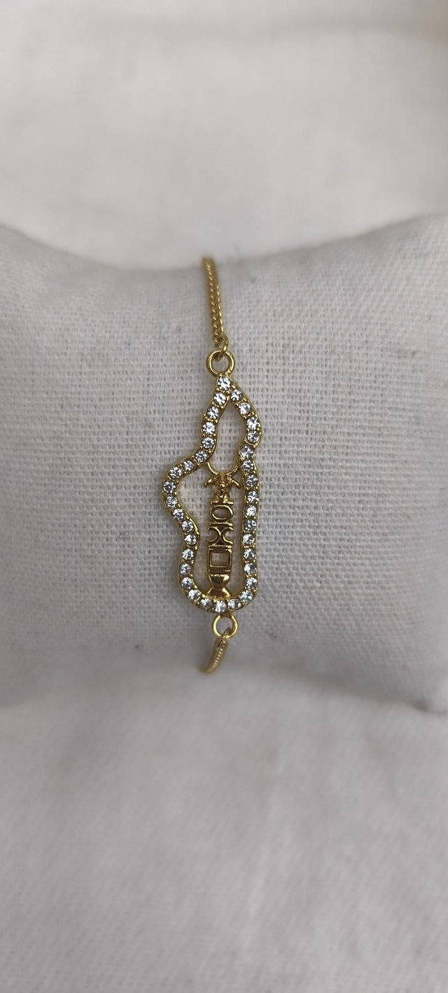 Bracelet Carte Madagascar Strass