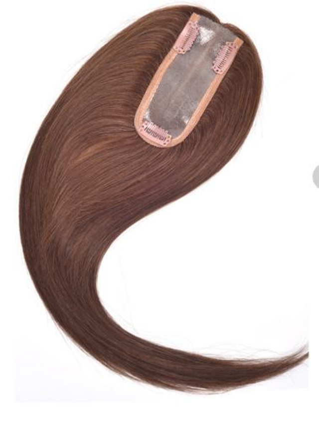 Clip-on Human Hair Topper - #33   14” length