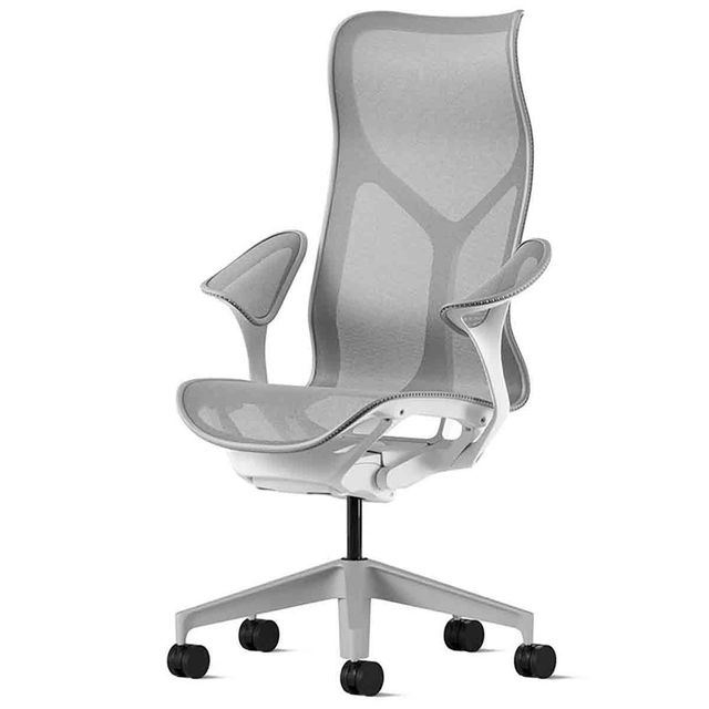 Herman Miller Cosm High-Back, Studio white / Mineral, Leaf