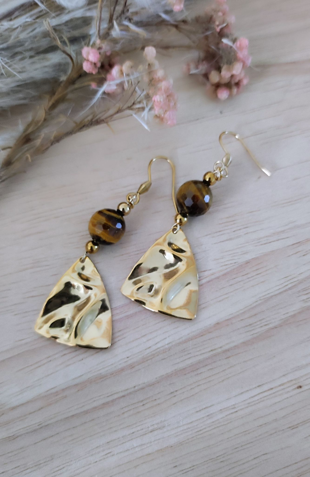 Boucles d'oreilles "Éternel" Oeil de tigre