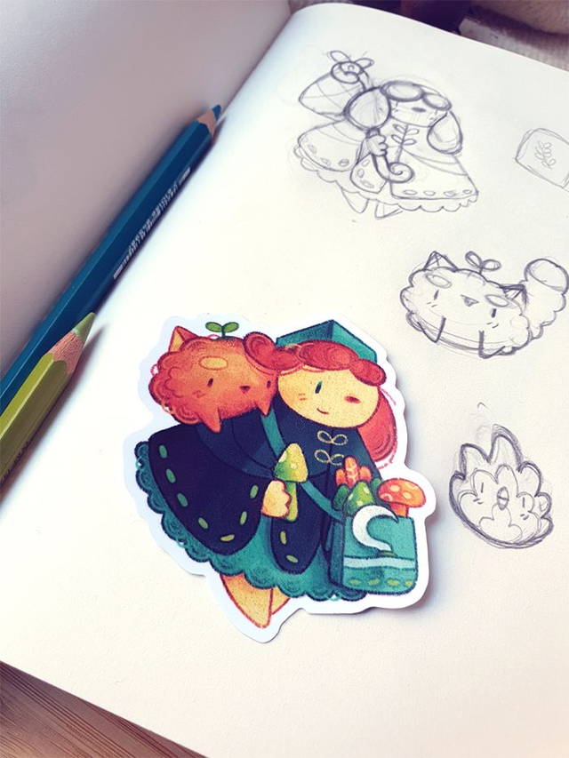 Sticker « Cueillette aux champignons »