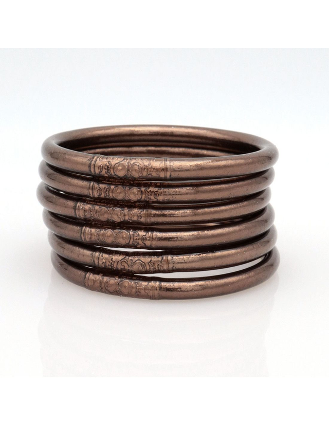 Jonc tibétain simple couleur café