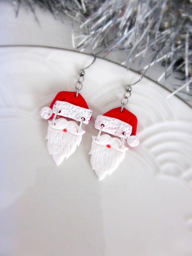 Boucles d'oreilles Père-Noël - Noël en Boucles