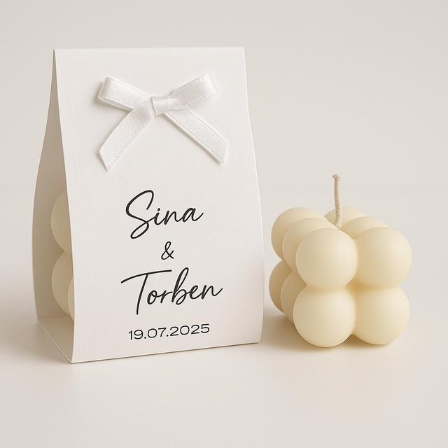 Recuerdo artesanal para eventos – Vela burbuja